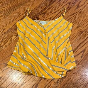Veronica M Woman’s Mustard Striped Tank Size S